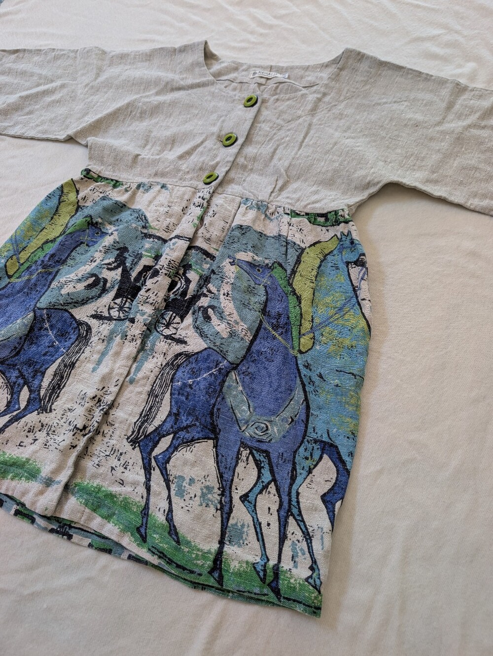 Handmade Regalia Heavyweight Linen Tunic Blouse
